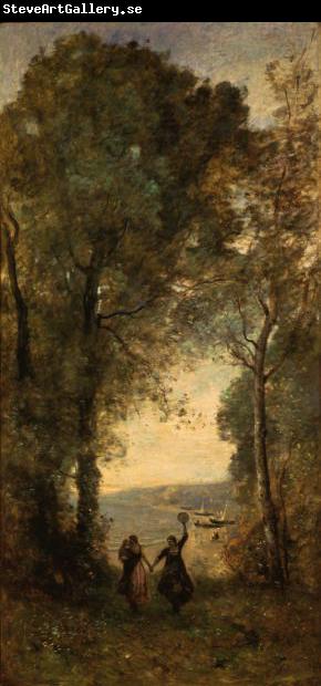 Jean-Baptiste Camille Corot Reminiscence of the Beach of Naples